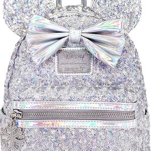 Loungefly X LASR Exclusive Disney Holographic Sequin Minnie Mini Backpack